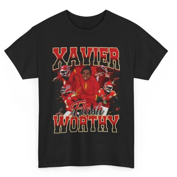 Kansas City Chiefs Football Shirts, KC Chiefs Xavier Worthy Shirt Tee - Picture 1 of 2